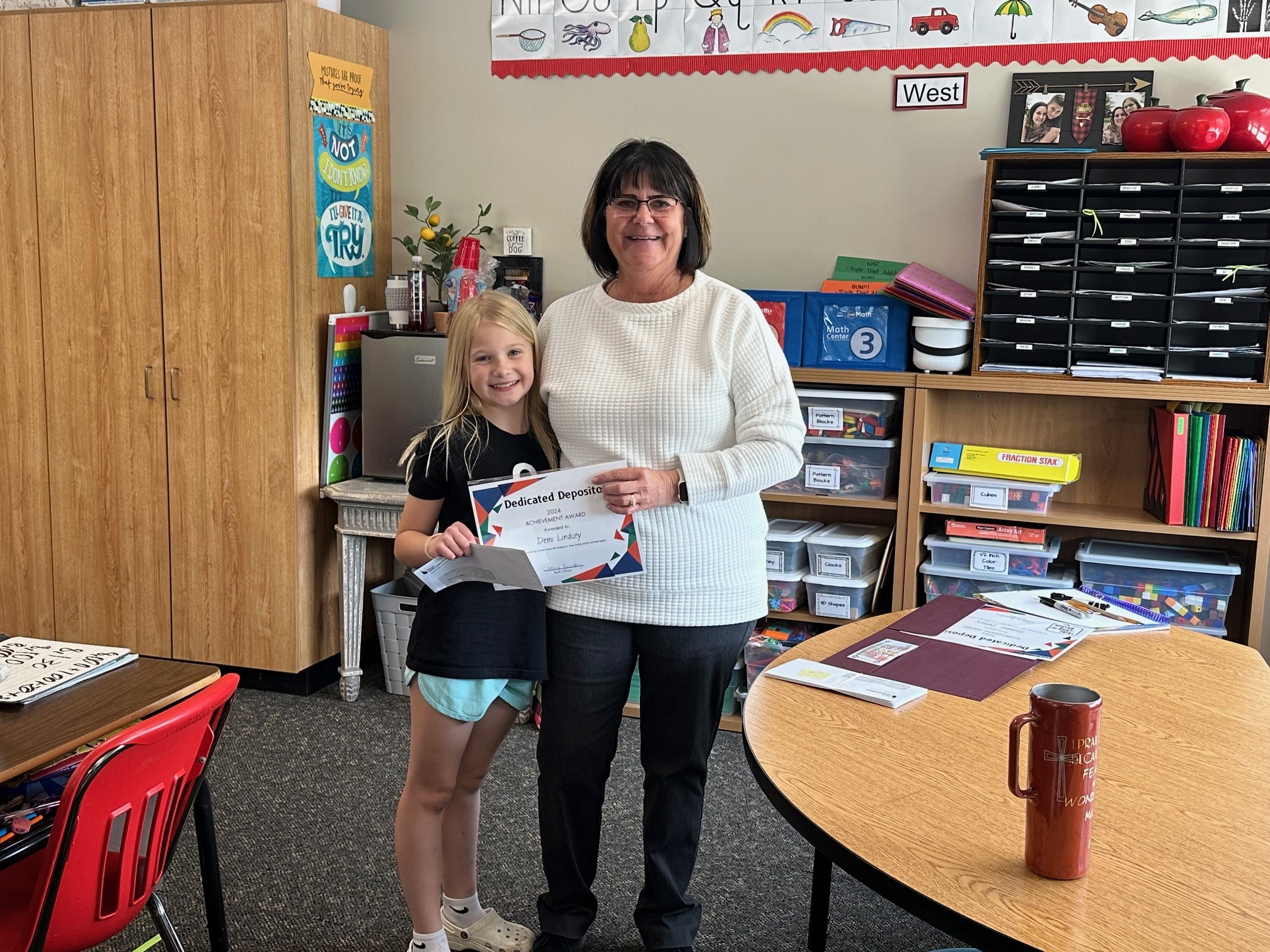 Dedicated Depositer - Demi Lindsey 3rd grader